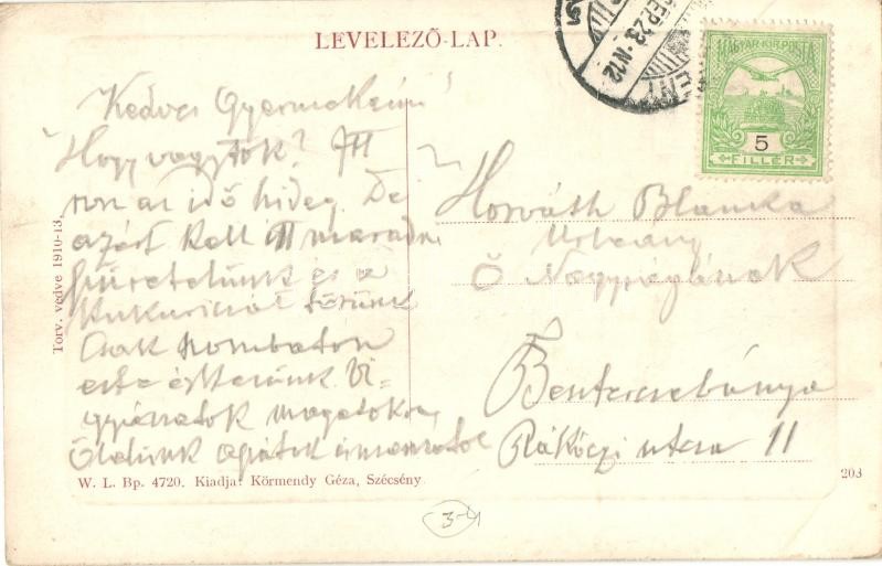 Szécsény, Rákóczi utca, szálloda, Gépraktár Winternitz Vilmos fiókja, Klein Samu és Weisz Géza üzlete. W.L.Bp. 4720. Kiadja Körmendy Géza (EK) - Image 2