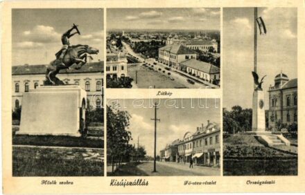 Kisújszállás, Hősök szobra, Fő utca, Országzászló (EK)