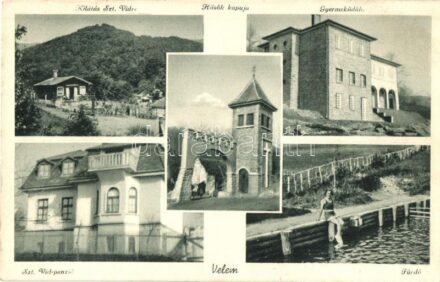 Velem, Kilátás a Szent Vidre, Hősök kapuja, Gyermeküdülő, Szt. Vid penzió, Fürdő + 'Negatívokat kérem elküldeni. - Barasits' a hátoldalon (EK)
