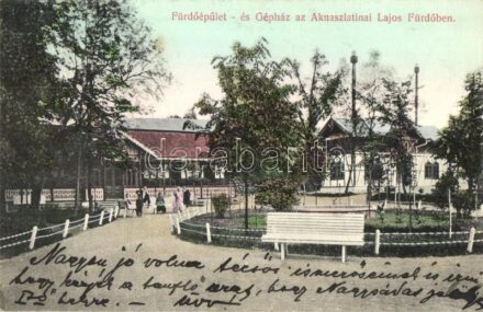 Aknaszlatina, Slatinské Doly, Solotvyno; Fürdő épület és gépház az aknaszlatinai Lajos fürdőben. Nostitius L. felvétele / spa, bathing hall, engine room