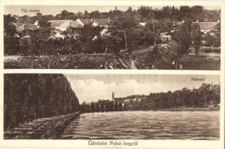 Felsőireg (Iregszemcse), Halas-tó, tájkép. Krausz fényképész