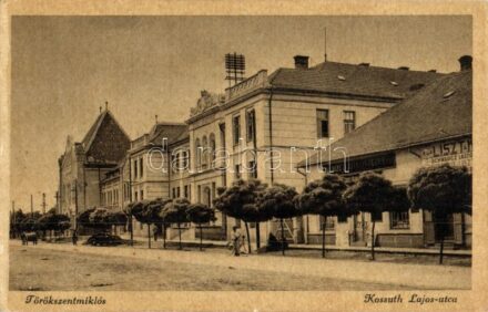 Törökszentmiklós, Kossuth Lajos utca, Nemzeti Hitelintézet, Schwarcz László üzlete (EK)