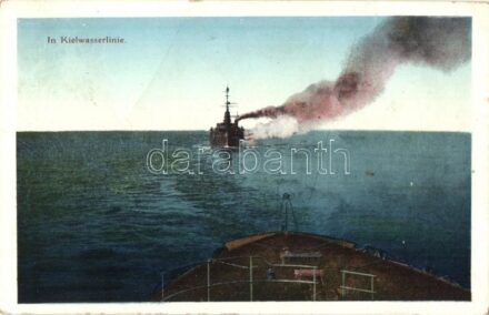 K.u.K. Kriegsmarine In Kielwasserlinie / Osztrák-Magyar Haditengerészet csatahajói sorban / Austro-Hungarian Navy battleships in line. G. C. Pola 1912/13. (fa)