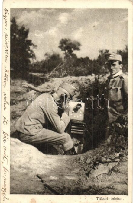 Tábori telefon; az Érdekes Újság kiadása / K.u.K. military, WWI field telephone