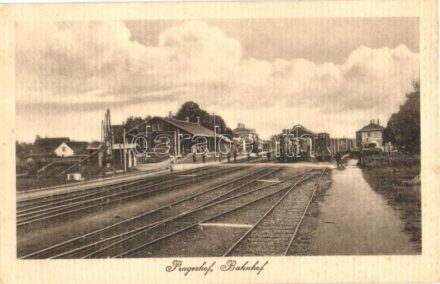 Pragersko, Pragerhof; Bahnhof. Verlag Amalie Kuhrfürst / railway station, locomotive, train (EK)