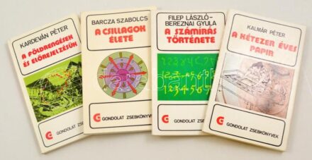 Gondolat zsebkönyvek 4 db: kardeván Péter: A földrengések és előrejelzésük, Barcza Szabolcs: A csillagok élete. Filep-Bereznai: A számírás története. Kalmár Péter: A kétezer éves papír.
