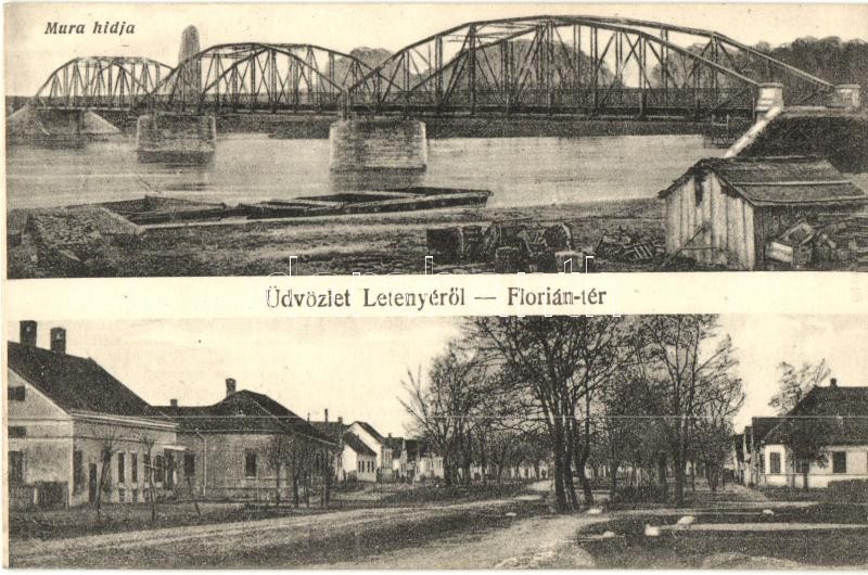Letenye, Mura hídja, Flórián tér