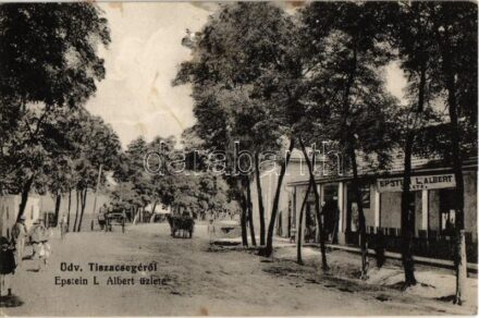 1918 Tiszacsege, Epstein L. Albert üzlete és saját kiadása (fl)