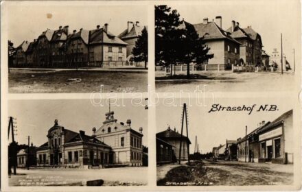 1937 Strasshof an der Nordbahn, Alois Heigl Krug im Grünen Kranze / street view, inn of Alois Heigl, shops. Scheider photo
