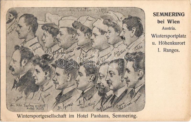 Semmering, Wintersportplatz und Höhenkurort, Wintersportgesellschaft im Hotel Panhans s: Arthur Kurtz (EK)