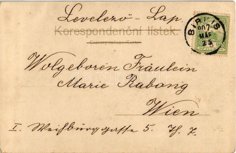 1907 Saint Petersburg, Saint Petersbourg; Winter Palace; hold to light litho revealing Nicholas II of Russia and Alexandra Feodorovna - Image 2