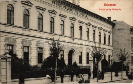 Kolozsvár, Cluj; Városi polgári fiú iskola. Kiadja Lepage Lajos 481. / boys' school (fl)