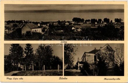 Zánka, látkép, Nagy Lajos villa, Marosszéky villa