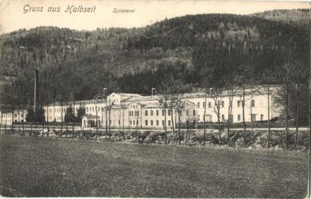 Holba, Halbseit (Hanusovice); Spinnerei / spinning mill (r) (non PC)