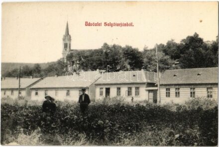 Salgótarján, munkás kolóniák, templom. Singer Lajos kiadása