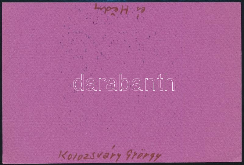 Kolozsváry György (1919-2004) grafikus aláírása újévi üdvözlőlapokon, 3 db - Image 2