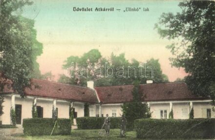 Atkár, Ulinkó lak, kaszáló munkások (EB)