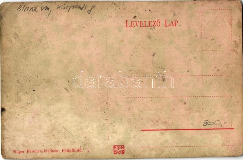 Félixfürdő, Baile Felix; Vasútállomás. Singer Ferenc kiadása / Bahnhof / railway station (Rb) - Image 2