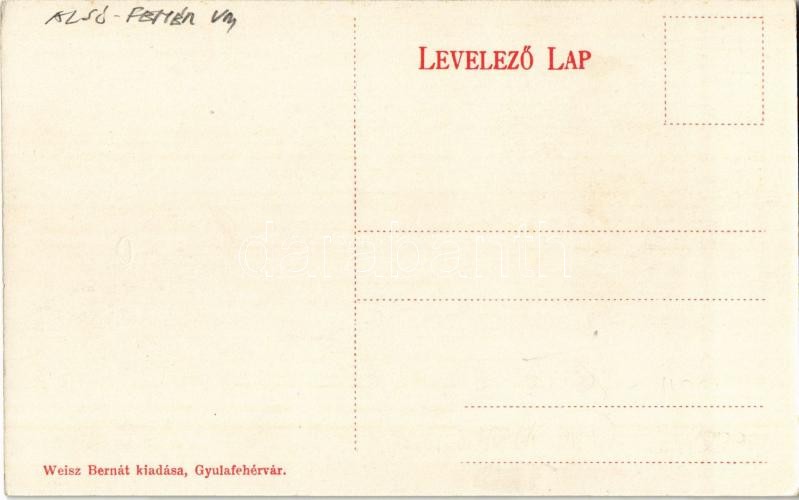 Gyulafehérvár, Karlsburg, Alba Iulia; A Custozzai ütközet emlékoszlopa. Weisz Bernát kiadása / Custozza-Denkmal / military monument - Image 2