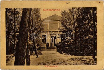 1911 Buziásfürdő, Baia Buzias; Phönix fürdő. Heksch Manó Párisi áruháza kiadása / spa (Rb)