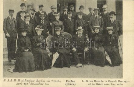 Corfu, Corfou; L.M. les Rois de la Grande Bretagne et de Grece avec leur suite / Kings of Great Britain and Greece (EK)