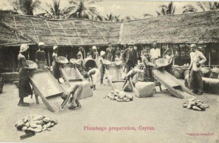 Ceylon, Sri Lanka; Plumbago (graphite) preparation, folklore. Skeen-Photo