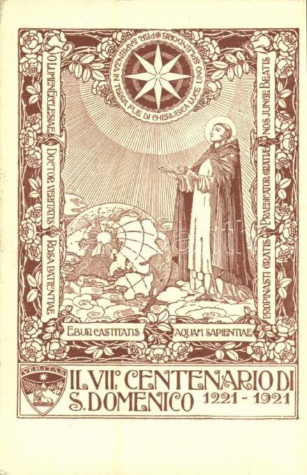 Il VII. Centenario di S. Domenico 1221-1921 / 5th centenary of S. Domenico. Art Nouveau, floral