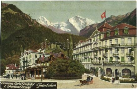 1911 Interlaken, Terminus Hotel Bahnhof & Pension Bristol
