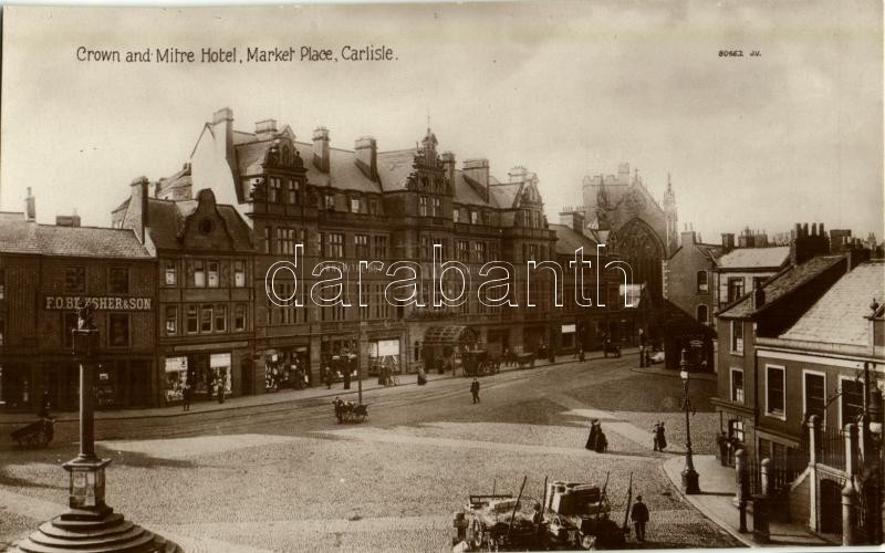 Carlisle, Market Place, Crown and Mitre Hotel, F. O. Brusher and Son