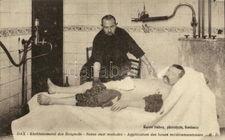Dax, Etablissement des Baignots, Soins aux malades, Application des boues médicamenteuses / thermal bath, medical treatment, application of medicinal sludge