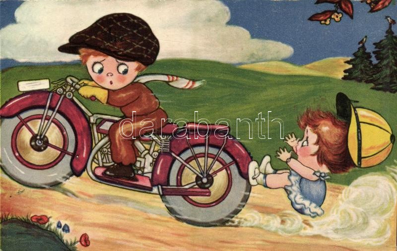 Children on a motorbike, Amag 1983.