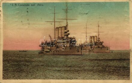 1912 I. R. Corazzate sull' Adria / Olasz csatahajók az Adrián / Italian Navy (Regia Marina) battleships on the Adriatic Sea (EB)