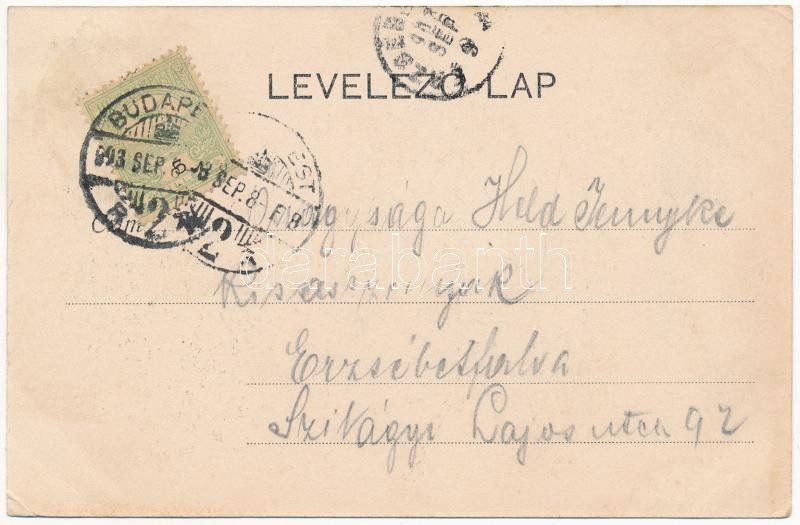 1903 Budapest XII. Zugliget, Disznófő vendéglő, étterem, kert (EK) - Image 2