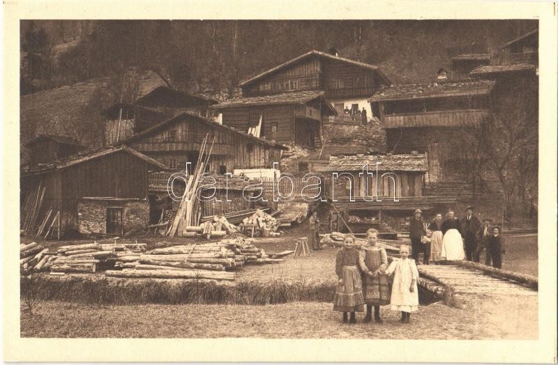 Nordtirol, Tiroler Bauernhäuser / Tyrolean peasant houses, country house, folklore. J. Elchlepp No. 7.