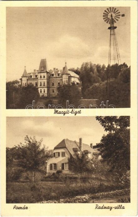 1943 Pomáz, Margitliget (Ottokár-hadiárvaház), Radnay villa, szélmotor