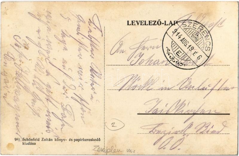 1914 Szerencs, Községi gőzfürdő, létra. Schönfeld Zoltán kiadása (fl) - Image 2