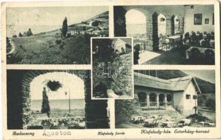 1937 Badacsony, Kisfaludy forrás és ház, Esterházy borozó (EK)