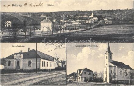 Rétság, Járásbíróság, utca, templom