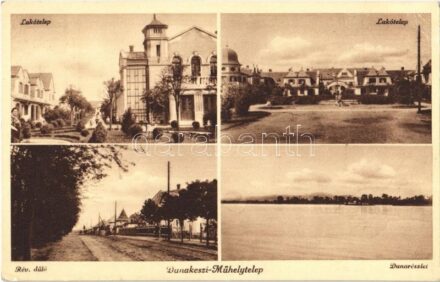 1937 Dunakeszi, Dunakeszi-műhelytelep, lakótelep, Révdűlő, villa, Duna. Kovács Kálmánné kiadása
