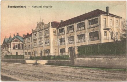 Szentgotthárd, Nemzeti óragyár. Hermann Miksa kiadása (EK)