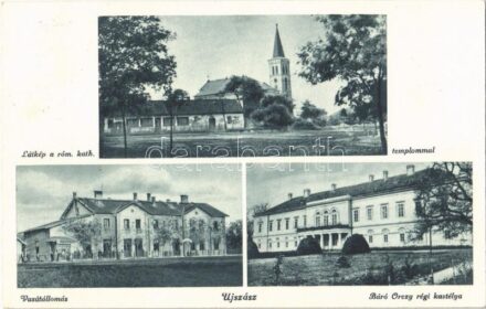1939 Újszász, Római katolikus templom, Vasútállomás, Báró Orczy régi kastélya