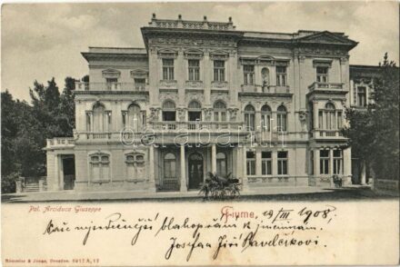 1908 Fiume, Rijeka; Pal. Arciduca Giuseppe / palace