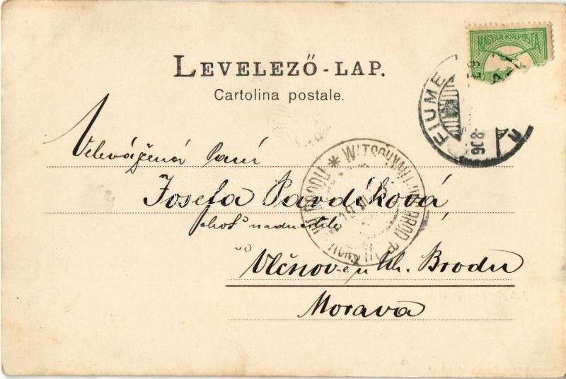 1908 Fiume, Rijeka; Pal. Arciduca Giuseppe / palace - Image 2