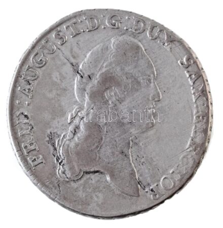 Német Államok / Szászország-Albertine 1784IEC 2/3T Ag 'III. Frigyes Ágost' Drezda (13,81g) T:2,2- juszt., anyaghiba / German States / Saxony-Albertine 1784IEC 2/3 Thaler Ag 'Friedrich August III' Dresden (13,81g) C:XF,VF justired, metal error