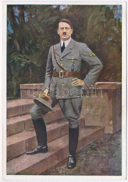 Bildnis des Führers. Haus der Deutschen Kunst, München / Adolf Hitler, NSDAP German Nazi Party propaganda. HDK 193. Verlag Heinrich Hoffmann. s: Franz Triebsch (fl)