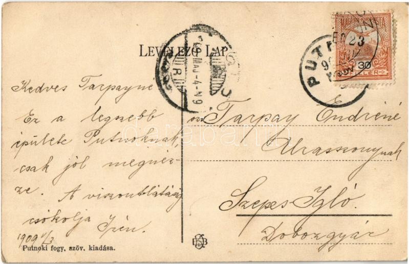 1909 Putnok, Városháza, Simon József üzlete - Image 2