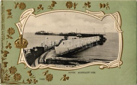 Dover, Admiralty Pier. Raphael Tuck & Sons 'United Kingdom' Postcard Series 752/II. Art Nouveau, Emb.