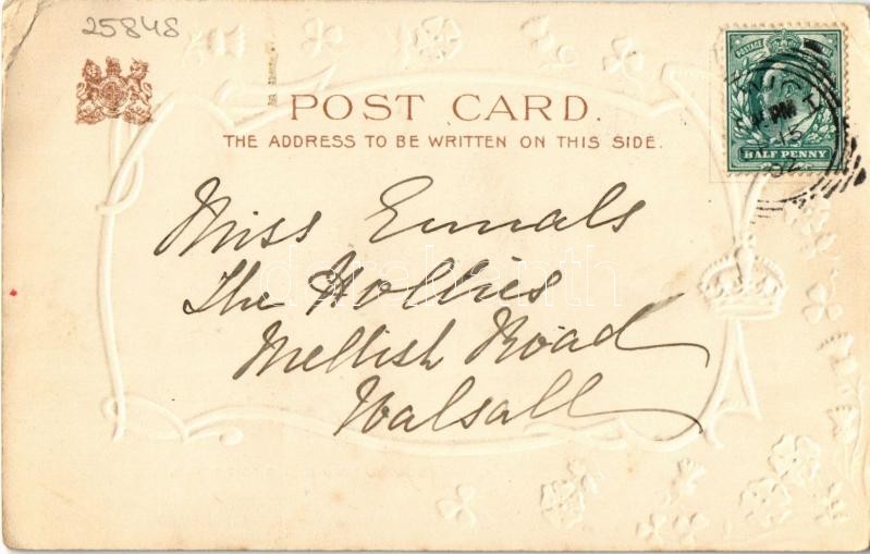 1902 Ipswich, Town hall and post office. Raphael Tuck & Sons 'United Kingdom' Postcard Series 746/VI. Art Nouveau, Emb. (EK) - Image 2