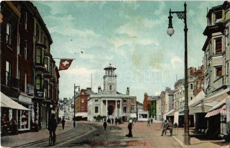 1904 Worthing, South Street, shops Imperial restaurant (EK)