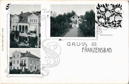 Frantiskovy Lazne, Franzensbad; Villa Fellner, Quisisana, Gartenpavillon / villas, garden pavilion. Ignaz Unger Art Nouveau (EK)
